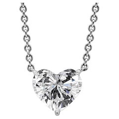 2.00 Carat IGI Heart Shape Diamond Necklace Fancy Pendant VS1 Clarity G Color