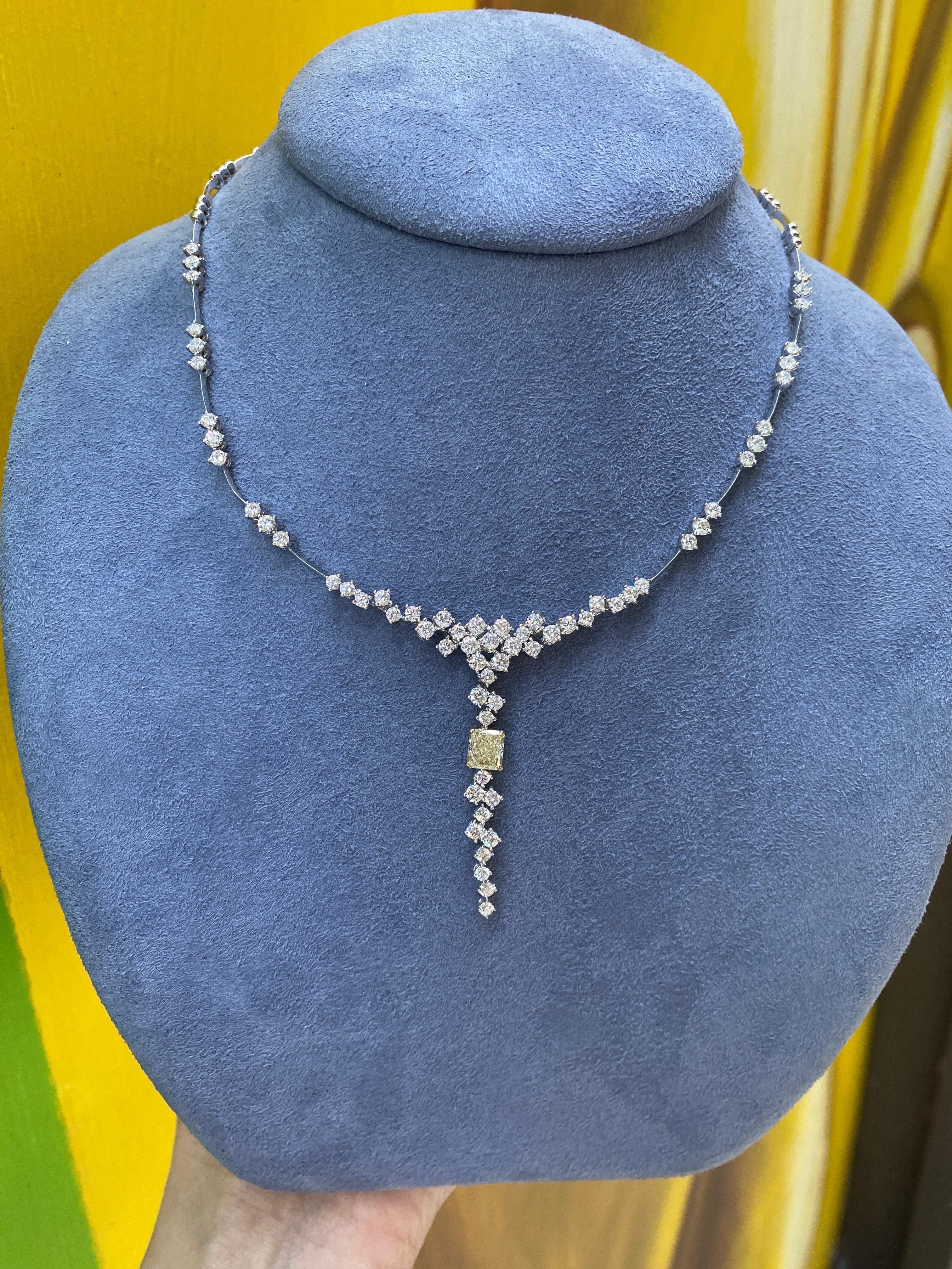 diamond light weight necklace