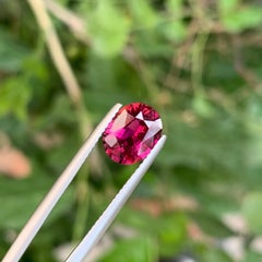 2.00 Carat Loose Rubelite Tourmaline Stone Oval Cut Afghan Gemstone