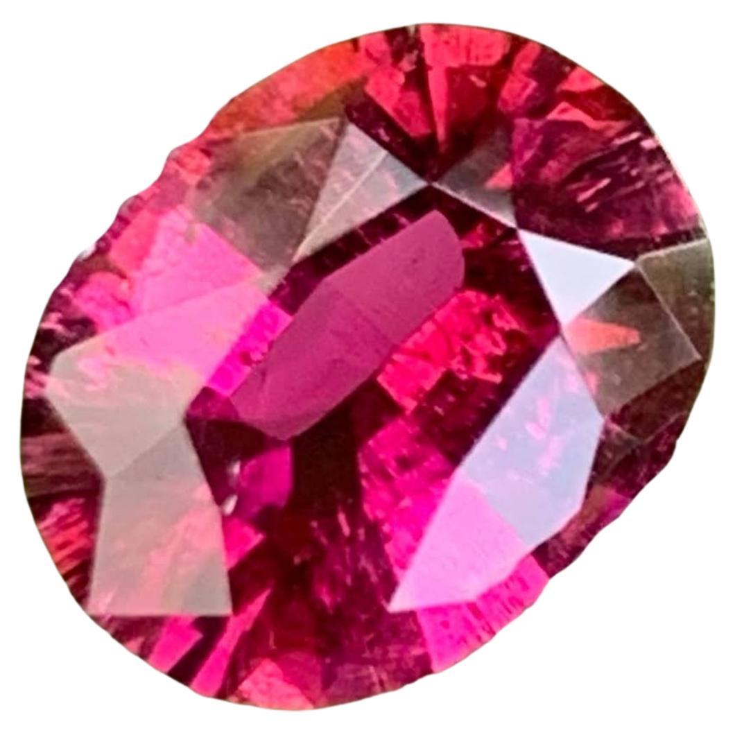 2.00 Carat Loose Rubelite Tourmaline Stone Oval Cut Afghan Gemstone For Sale 4