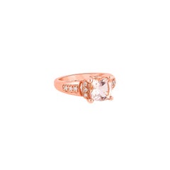 Sunita Nahata Morganite 2.00ct. Fancy Ring in 18Karat Rose Gold with Diamond.