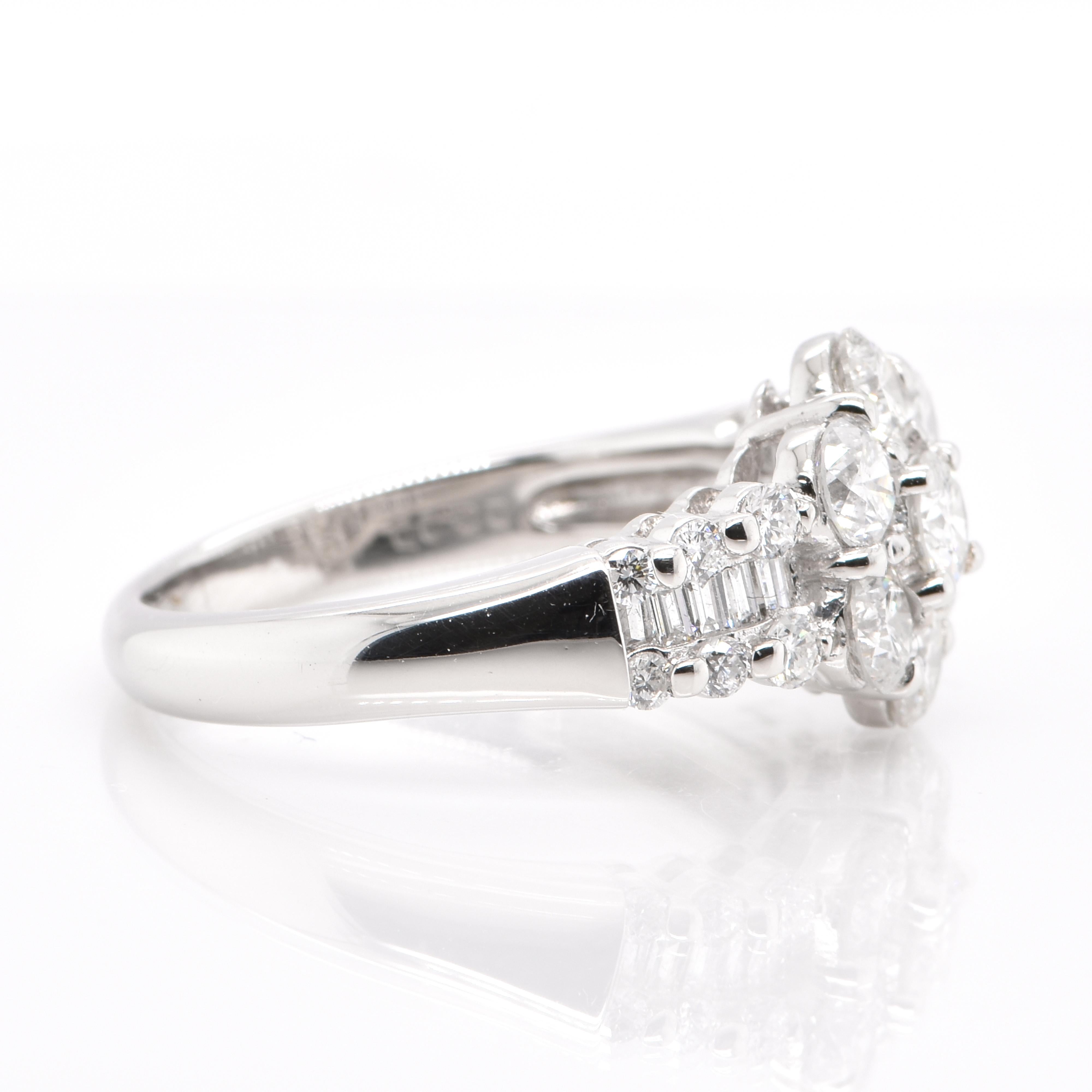 platinum diamond cluster ring