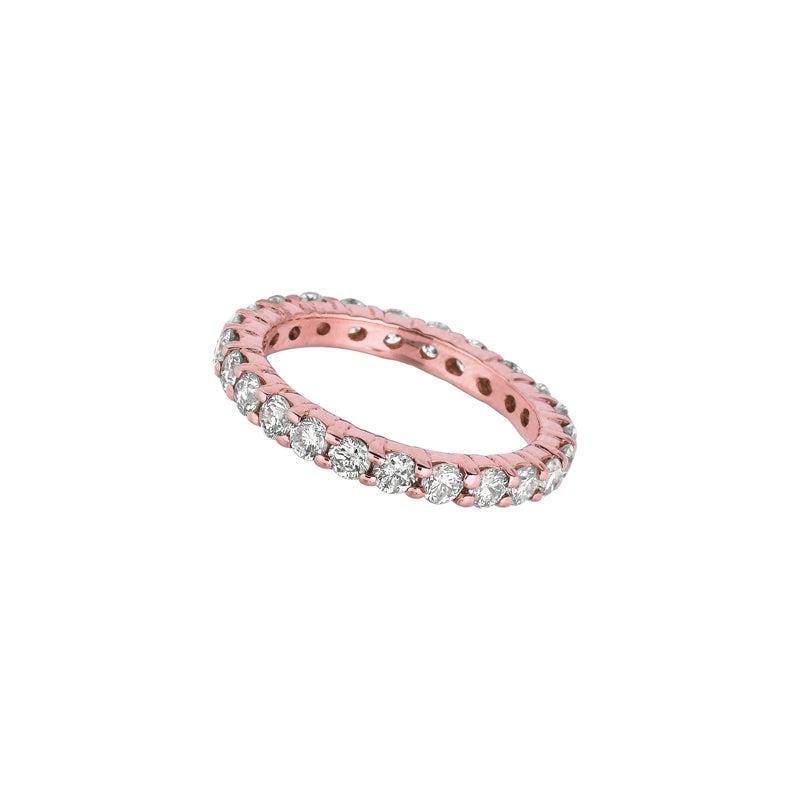 For Sale:  2.00 Carat Natural Diamond Eternity Ring Band 14 Karat Rose Gold 3