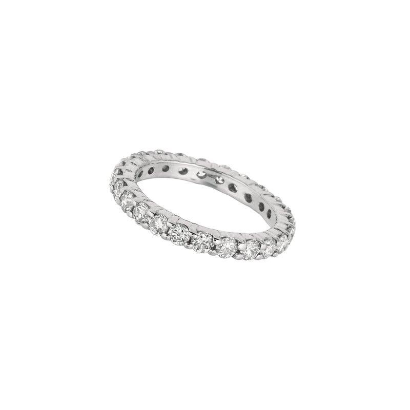 For Sale:  2.00 Carat Natural Diamond Eternity Ring Band 14 Karat White Gold 3