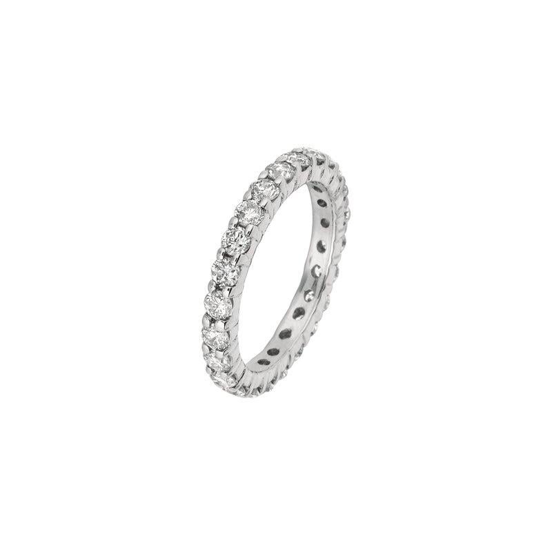 For Sale:  2.00 Carat Natural Diamond Eternity Ring Band 14 Karat White Gold 4