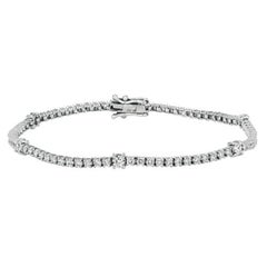 2.00 Carat Natural Diamond Fashion Bracelet G SI 14K White Gold