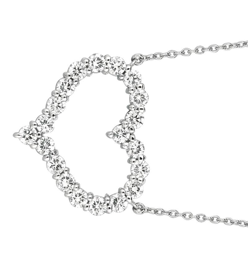 2.00 Carat Natural Diamond Heart Necklace Pendant G SI 14K White Gold

100% Natural Diamonds, Not Enhanced in any way Round Cut Diamond Necklace with 18'' chain
2.00CT
G-H
SI
14K White Gold Prong style 6.4 gram
13/16 inch in height, 15/16 inch in