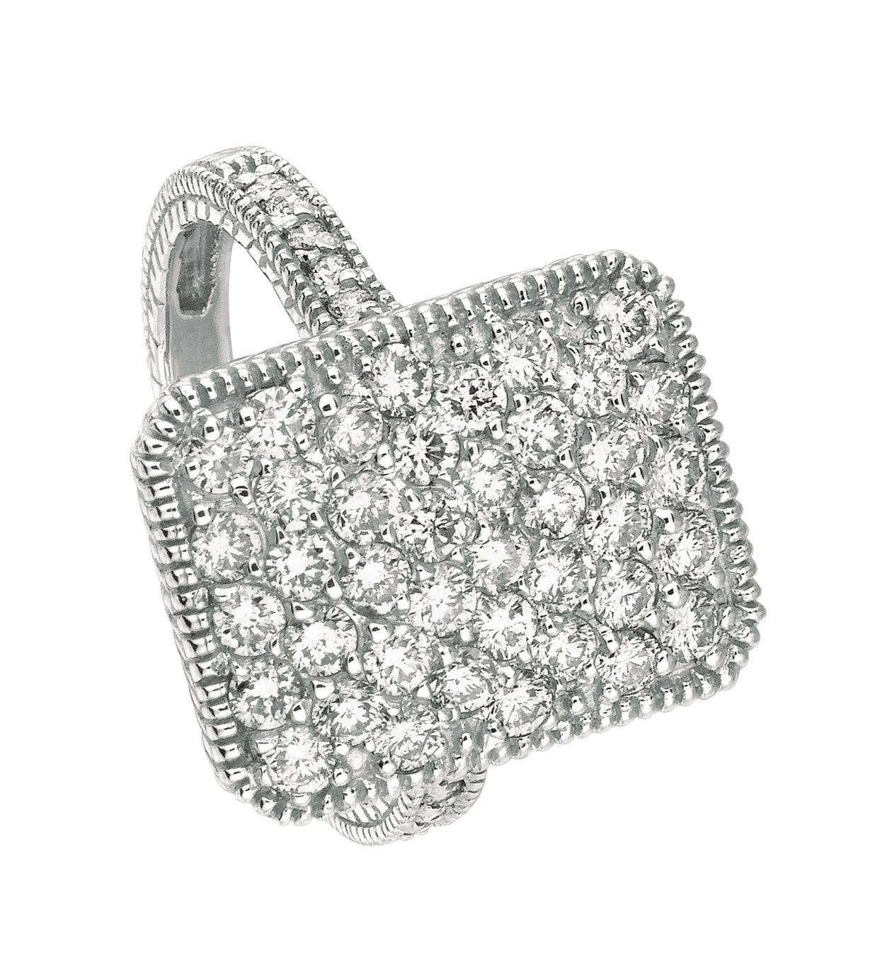 For Sale:  2.00 Carat Natural Diamond Rectangular Shape Ring G SI 14 Karat White Gold 3