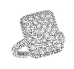 2.00 Carat Natural Diamond Rectangular Shape Ring G SI 14 Karat White Gold
