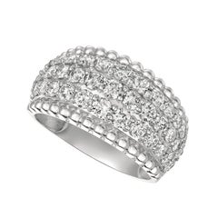 Bague G SI en or blanc 14 carats avec diamants naturels de 2,00 carats