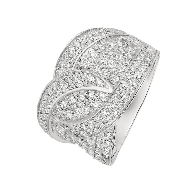 Contemporary 2.00 Carat Natural Diamond Ring G SI 14 Karat White Gold For Sale