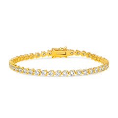 2.00 Carat Natural Diamond Tennis Bracelet 3 Prong 14K White Gold 7''