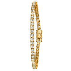 Bracciale tennis con diamanti naturali da 2,00 carati G SI Oro giallo 14 carati 84 pietre