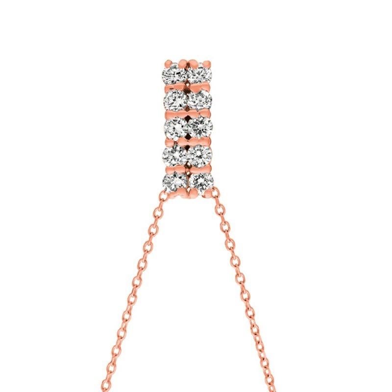 2.00 Carat Natural Diamond 2 Rows Necklace 14K Rose Gold G SI 18 inches chain

    100% Natural Diamonds, Not Enhanced in any way Round Cut Diamond Necklace  
    2.00CT
    G-H 
    SI  
    14K Rose  Gold,   Prong style , 4.7 grams 
    3/4 inch