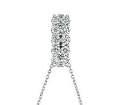 Collar de dos filas de diamantes naturales de 2,00 quilates Oro blanco de 14 quilates G-H SI