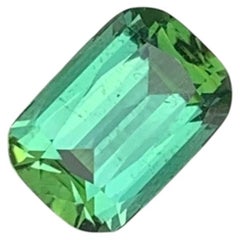 2.00 Carati di tormalina blu verde sciolta naturale con taglio a cuscino