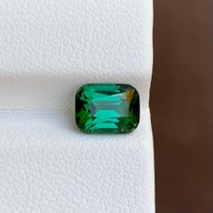 2.00 Carat Natural Loose Bluish Green Tourmaline Cushion Cut Afghan Gemstone