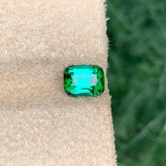 2.00 Carat Natural Loose Fine Quality Bluish Green Tourmaline Cushion Cut Gem