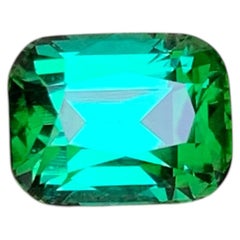 2.00 Carat Natural Loose Fine Quality Bluish Green Tourmaline Cushion Cut Gem