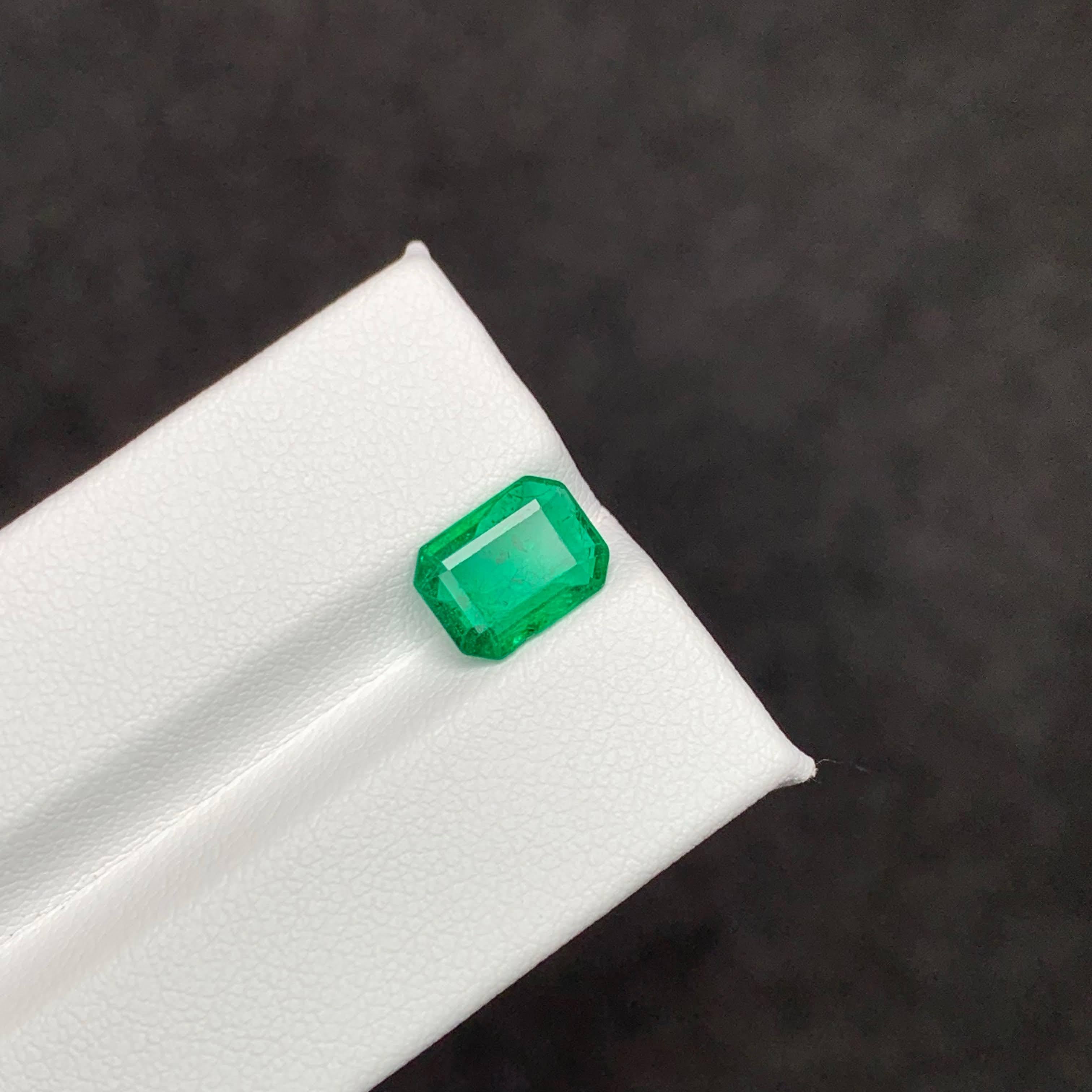 da uomo o donna 2,00 Carati di pietra naturale allentata Greene & Greene Stone Pietra preziosa tagliata a smeraldo dallo Zambia in vendita