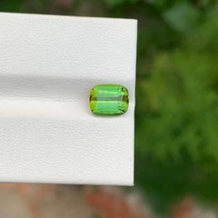 2.00 Carat Natural Loose Green Tourmaline Cushion Shape Gem From Afghanistan