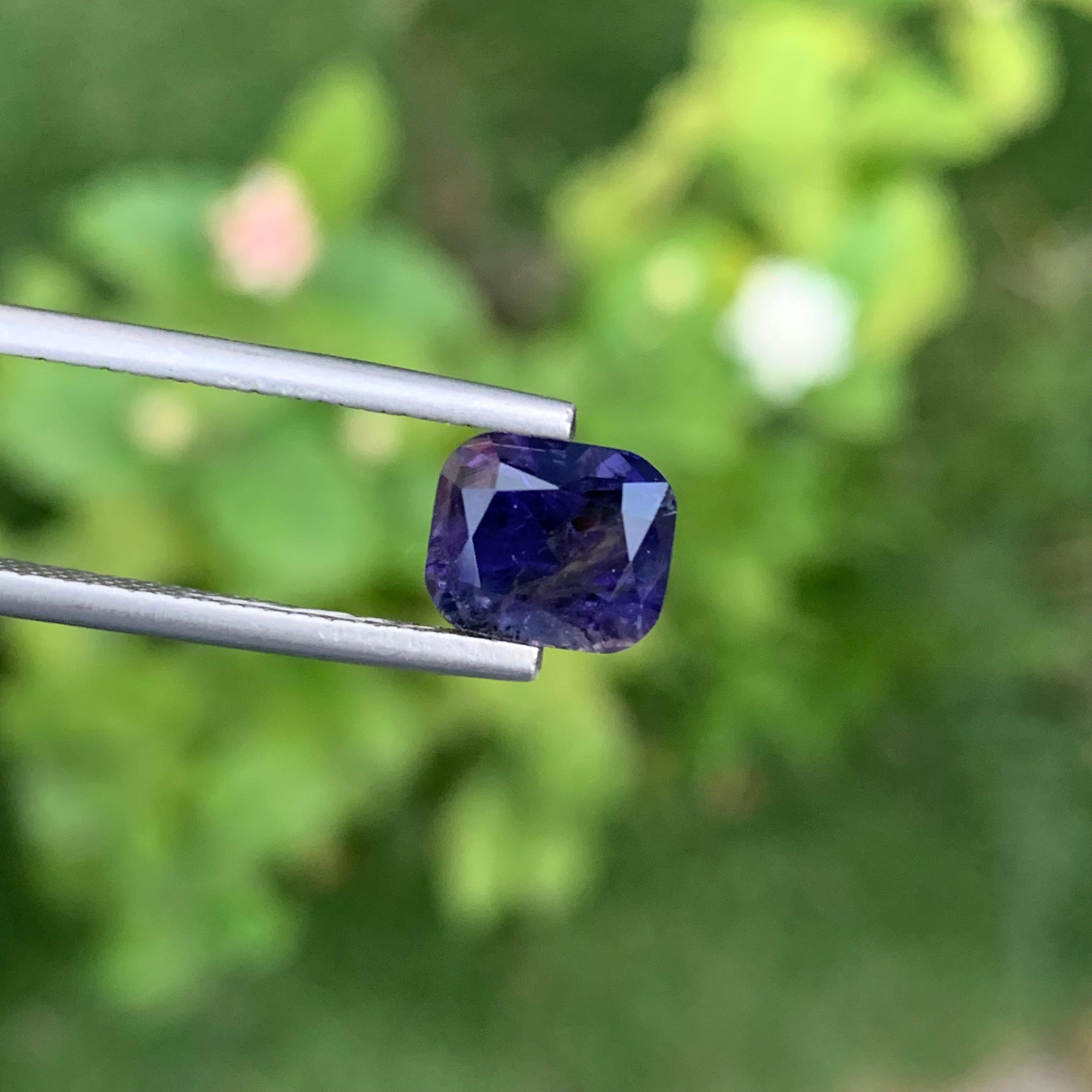 Loose iolite
Weight: 2.00 Carats
Dimension: 8.3 x 7.1 x 5.6 Mm
Origin: India
Certificate: On Demand
Treatment: Non
Shape: Cushion


Iolite, also known as 