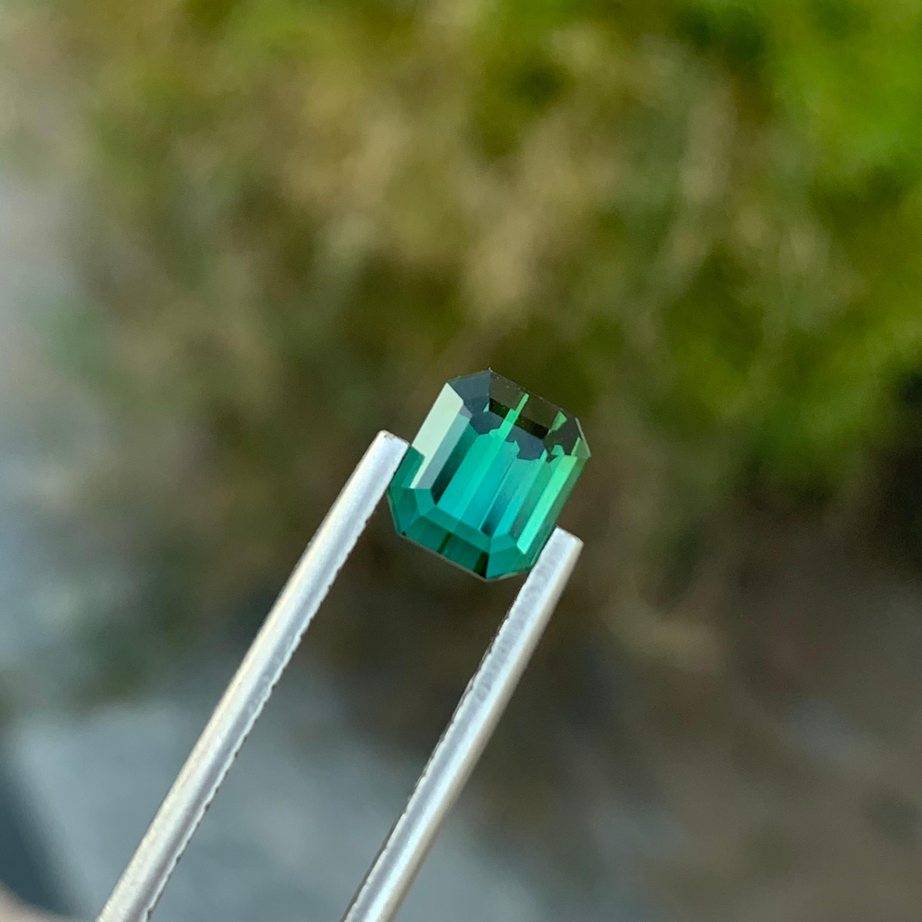 2,00 Karat natürlicher loser Lagoon-Turmalin in quadratischer Form für Schmuck im Angebot 2