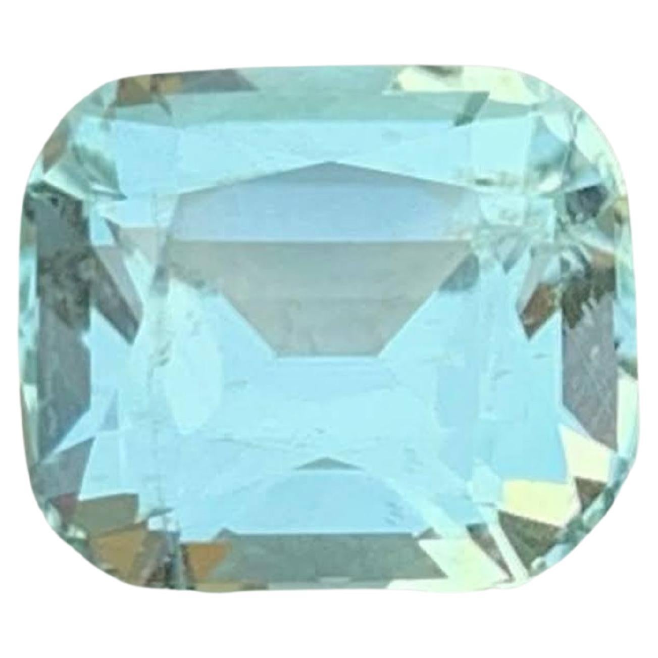 2.00 Karat Natürlicher loser hellblauer Aquamarin im Kissenschliff Pakistanischer Edelstein