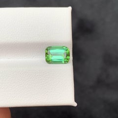 2.00 Carat Natural Loose Mint Green Tourmaline Stone Cushion Cut Afghan Gemstone