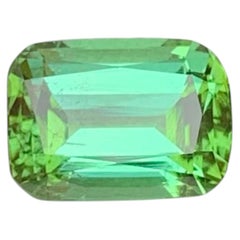 2.00 Carat Natural Loose Mint Green Tourmaline Stone Cushion Cut Afghan Gemstone