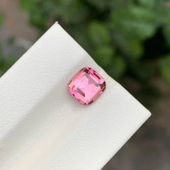 2.00 Carat Natural Loose Pink Tourmaline Cushion Shape Gem