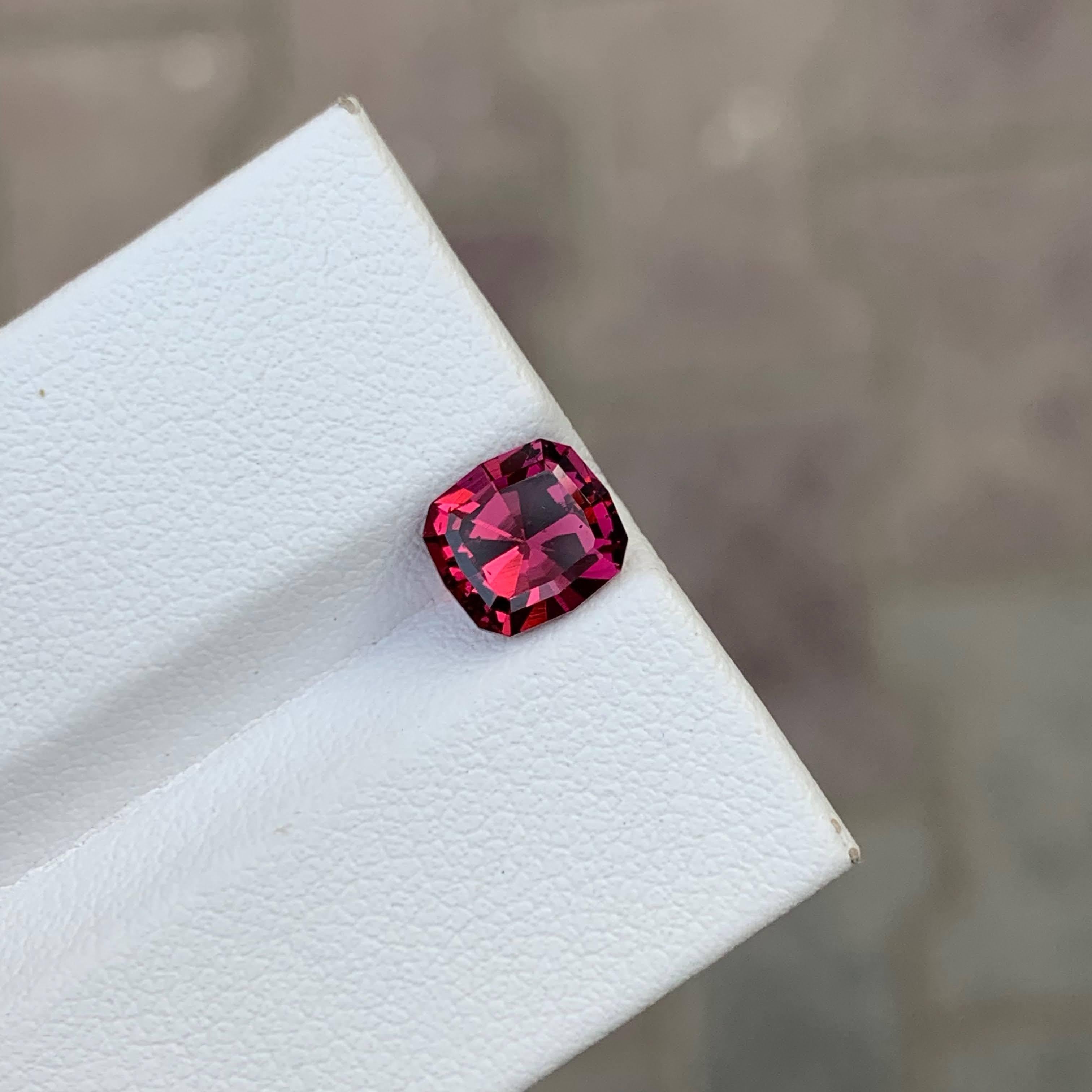 2.00 Carati di granato rosso rosato naturale sfuso Pietra africana tagliata a cuscino in vendita 4