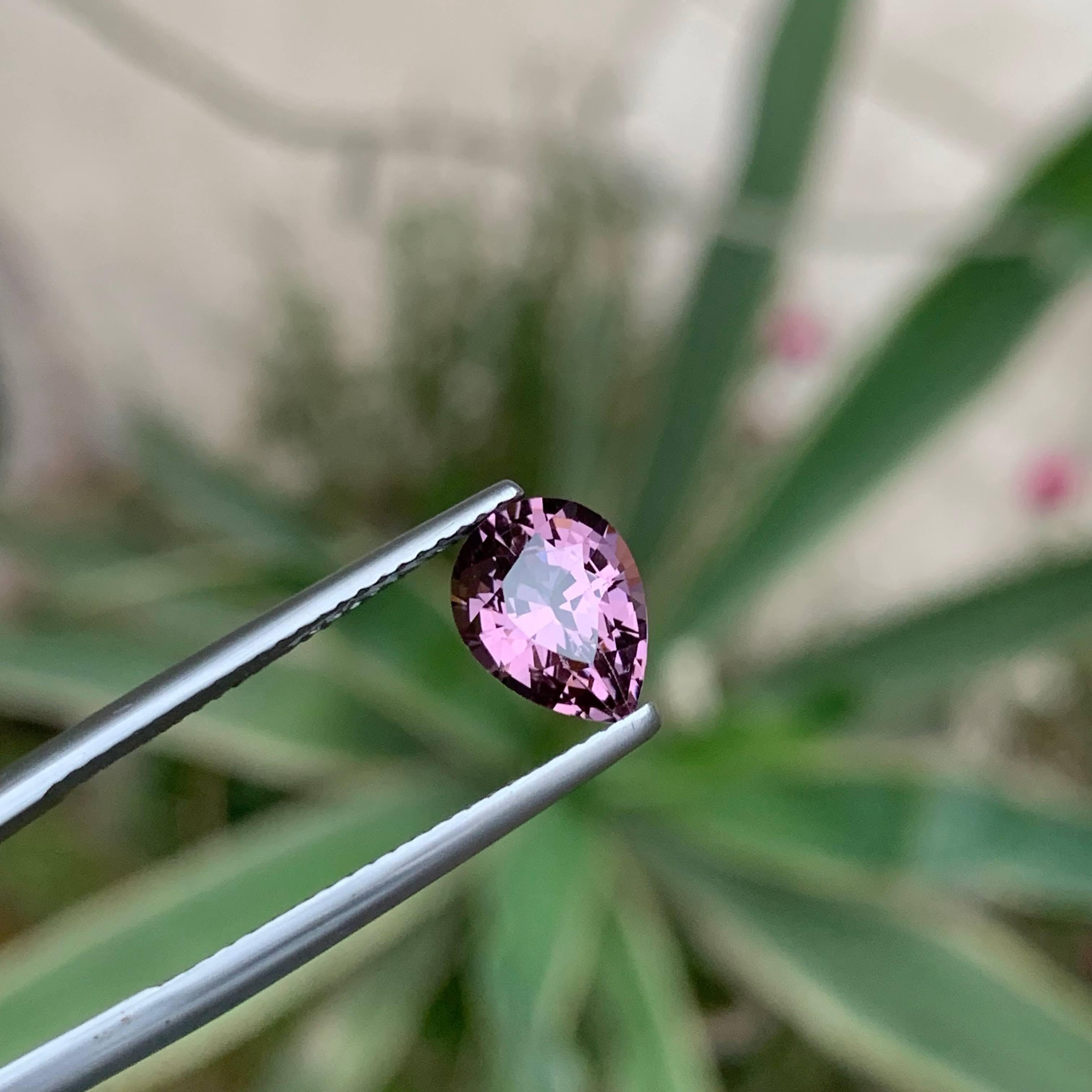 2,00 Carati di Spinello birmano rosa violaceo naturale sfuso Pietra preziosa con taglio a pera in vendita 3