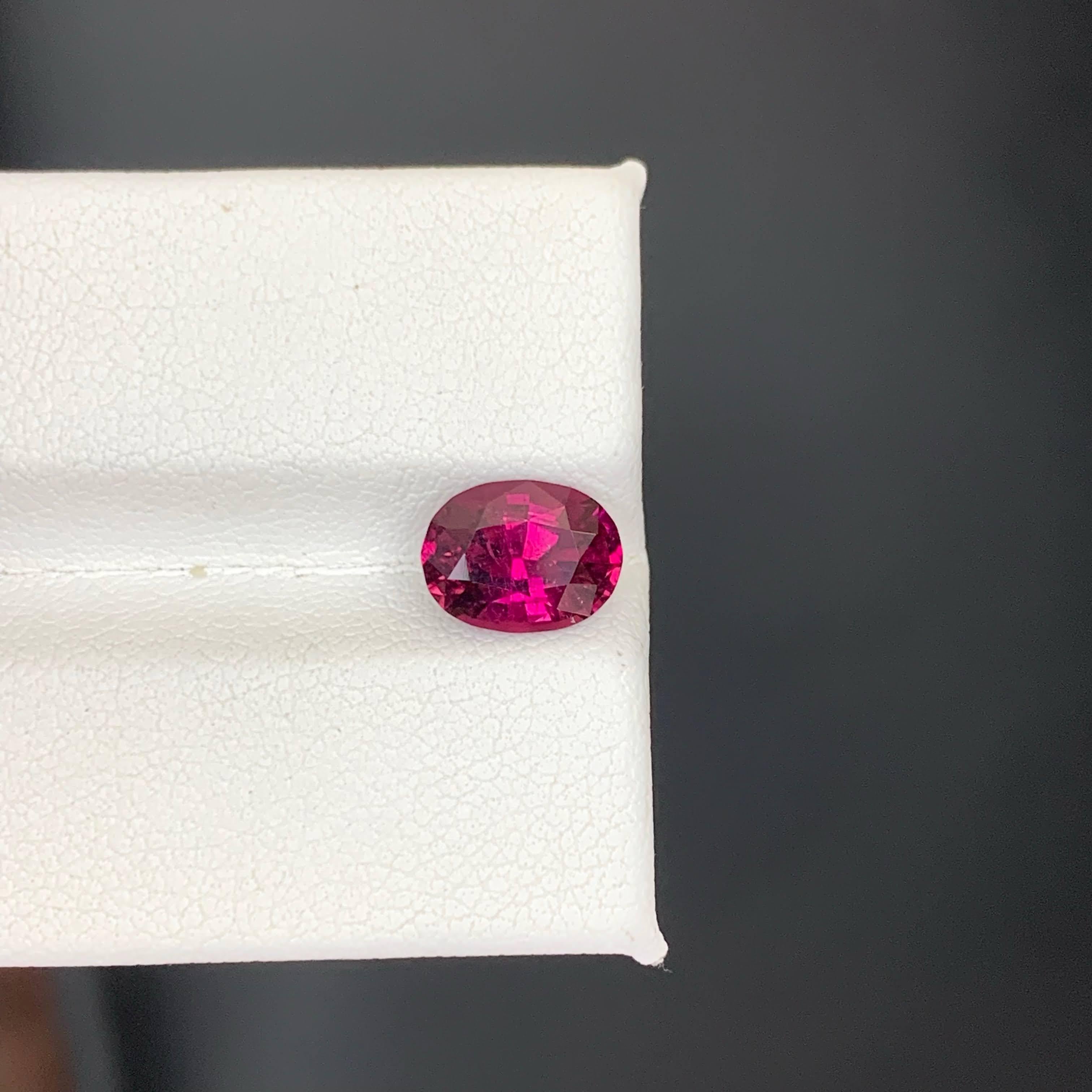 2.00 Carat Natural Loose Quality Rubelite Tourmaline Oval Cut Afghan Gemstone (pierre précieuse afghane) en vente 5
