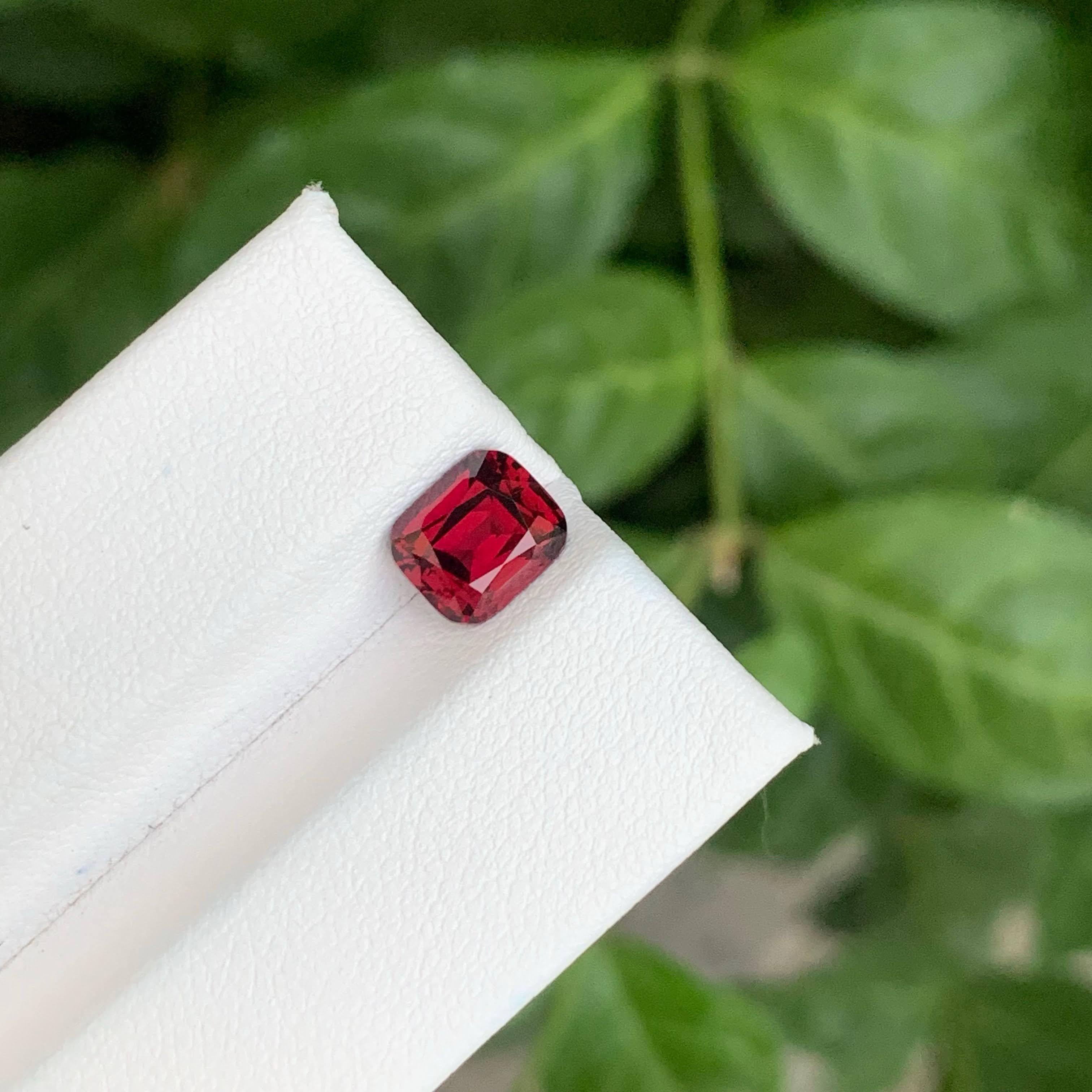 2.00 quilates de granate rojo natural suelto talla cojín piedra preciosa de Tanzania en venta 5