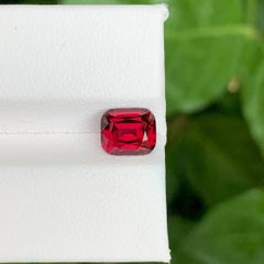 2.00 Carat Natural Loose Red Garnet Stone Cushion Cut Tanzanian Gemstone