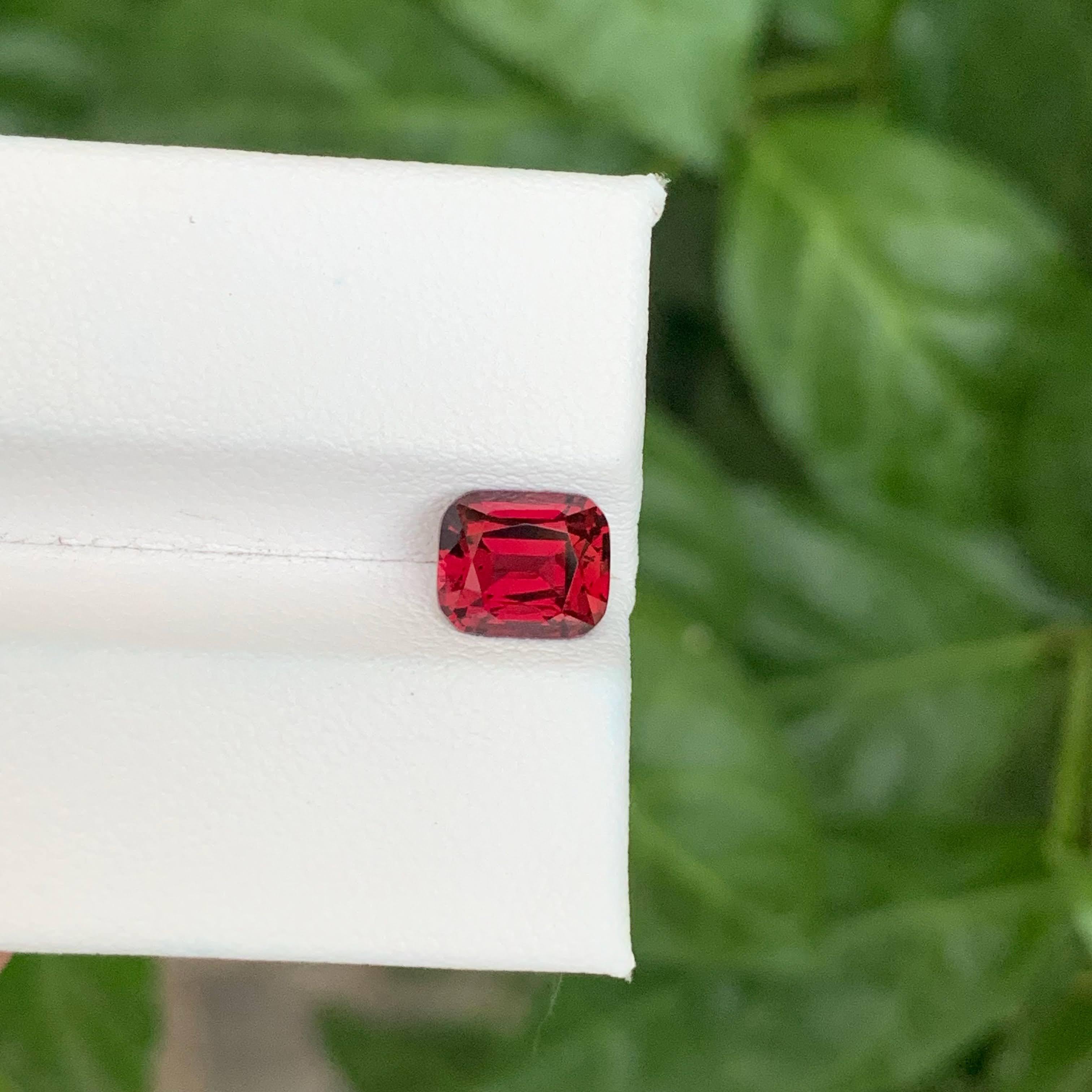 2.00 quilates de granate rojo natural suelto talla cojín piedra preciosa de Tanzania en venta 3