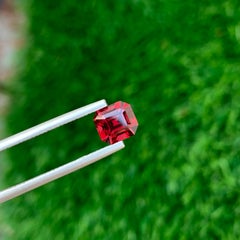 2.00 Carat Natural Loose Rhodolite Garnet Emerald Shape Gemstone