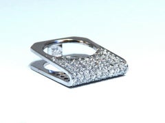 2.00 Carat Natural Round Diamonds Fold over Ring Mod Deco 14 Karat*
