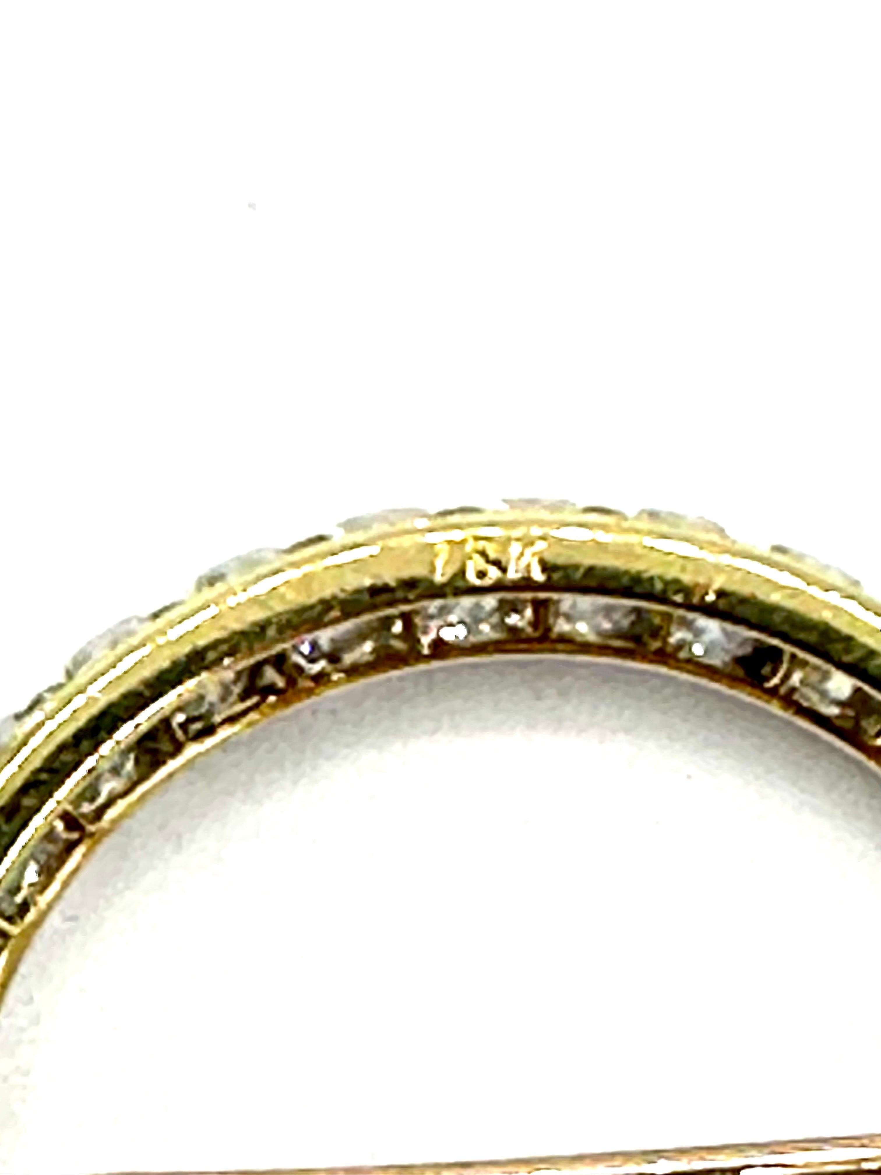 Hufeisenbrosche mit 2,00 Karat Diamant im alteuropäischen Schliff aus Platin über Gold für Damen oder Herren im Angebot