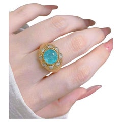 2.00 Carat Paraiba Tourmaline Ring in 18K Yellow Gold