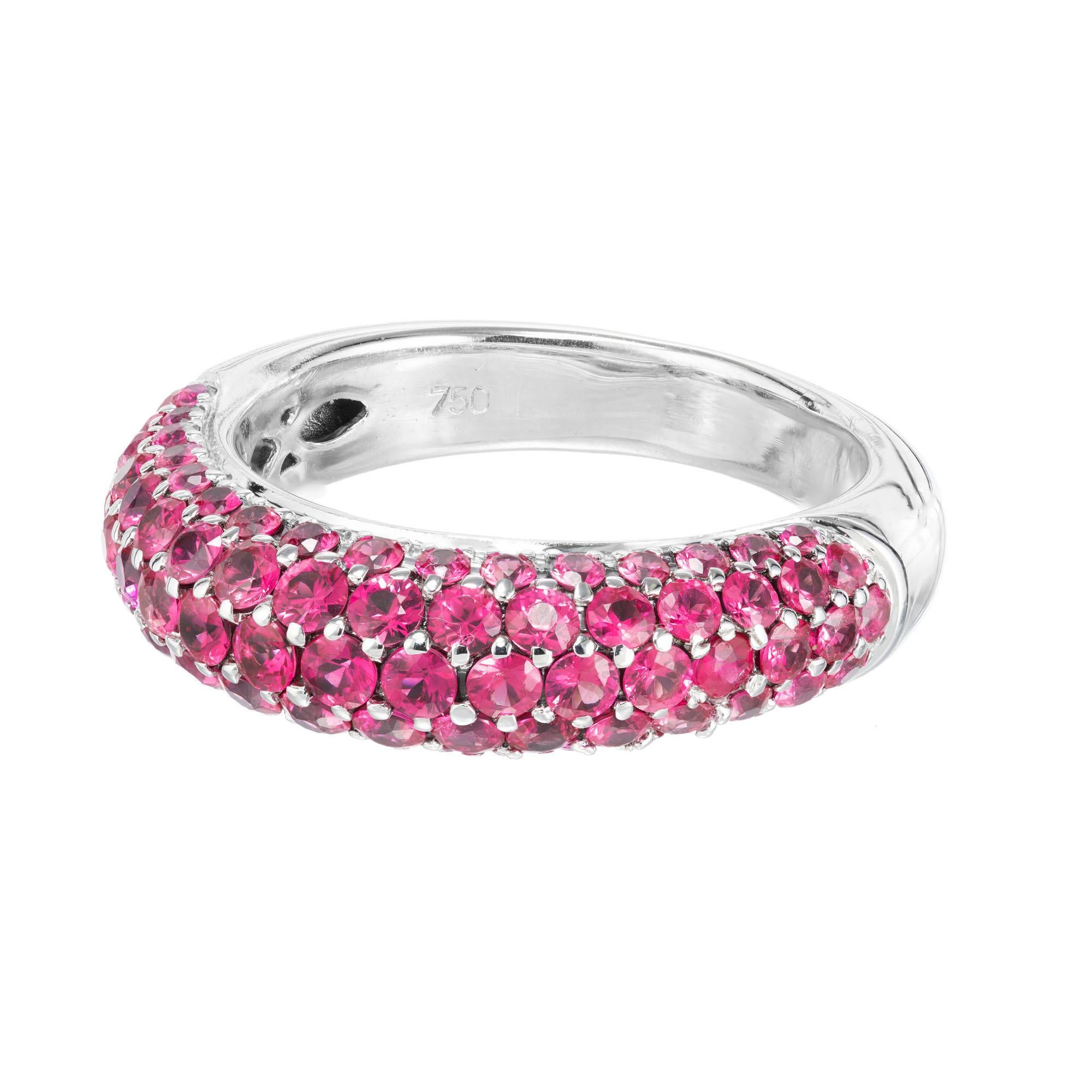 pink sapphire band ring