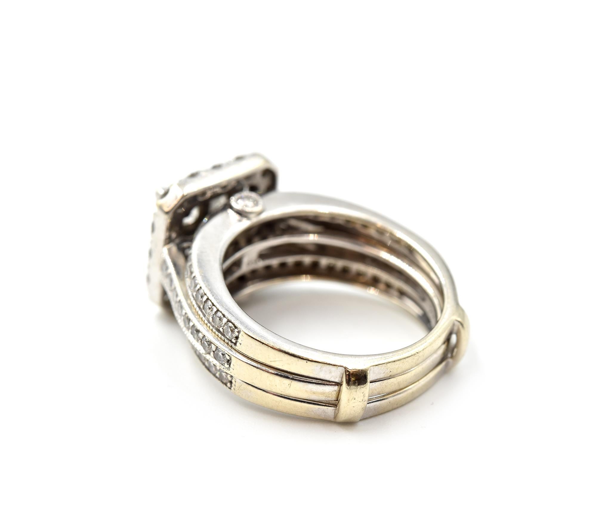 2.00 Carat Princess Cut Diamond 14 Karat White Gold Engagement Ring In Excellent Condition In Scottsdale, AZ