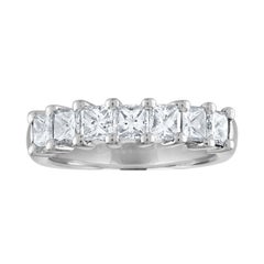 2.00 Carat Princess Cut Diamond Seven-Stone Half Band Gold Ring