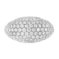 2.00 Carat Round Diamond White Gold Dome Cluster Ring