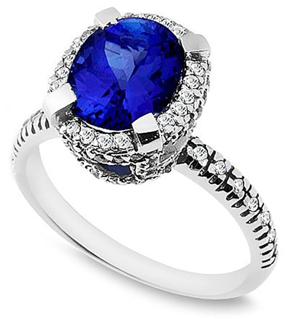For Sale:  2.00 Carat Sapphire & .50 Ct, Tw Diamond Ring 2