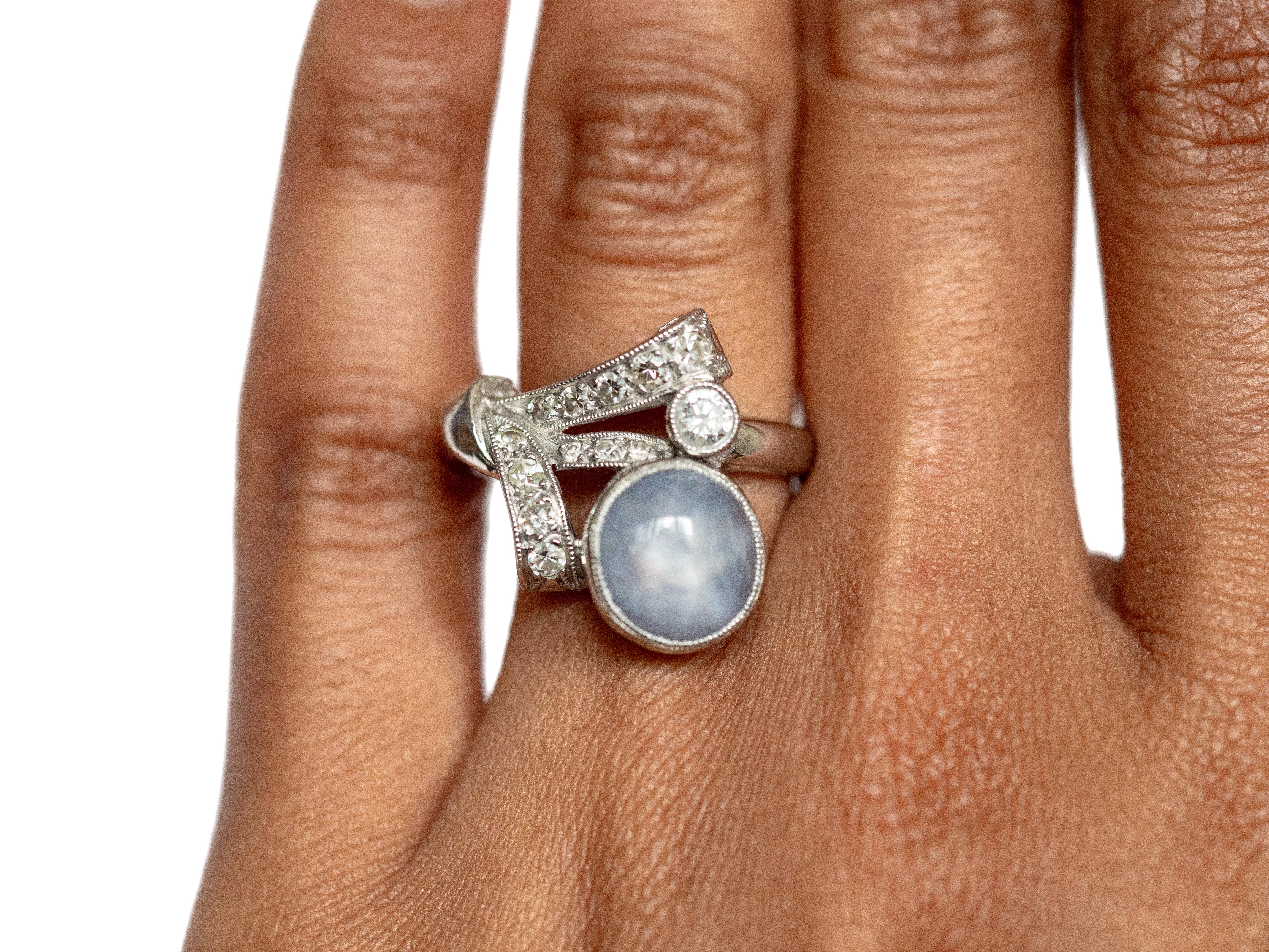 Women's or Men's 2.00 Carat Sapphire Platinum Ring For Sale