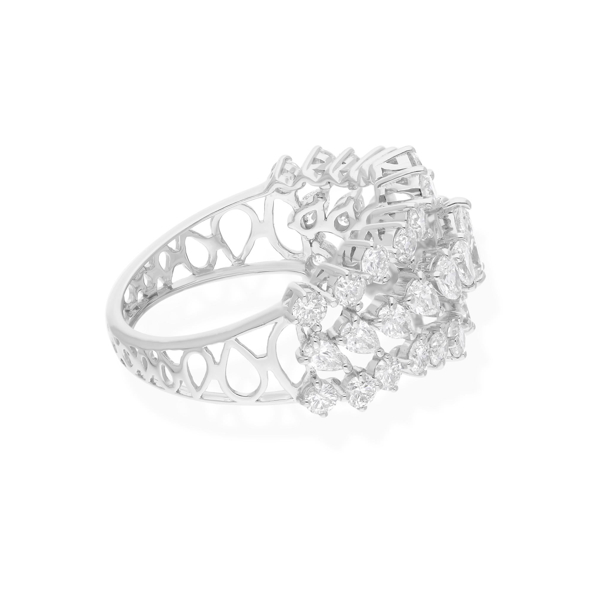 2,00 Karat SI/H Runder Birne Brillant Diamant Ring 18 Karat Weißgold Schmuck im Angebot 4
