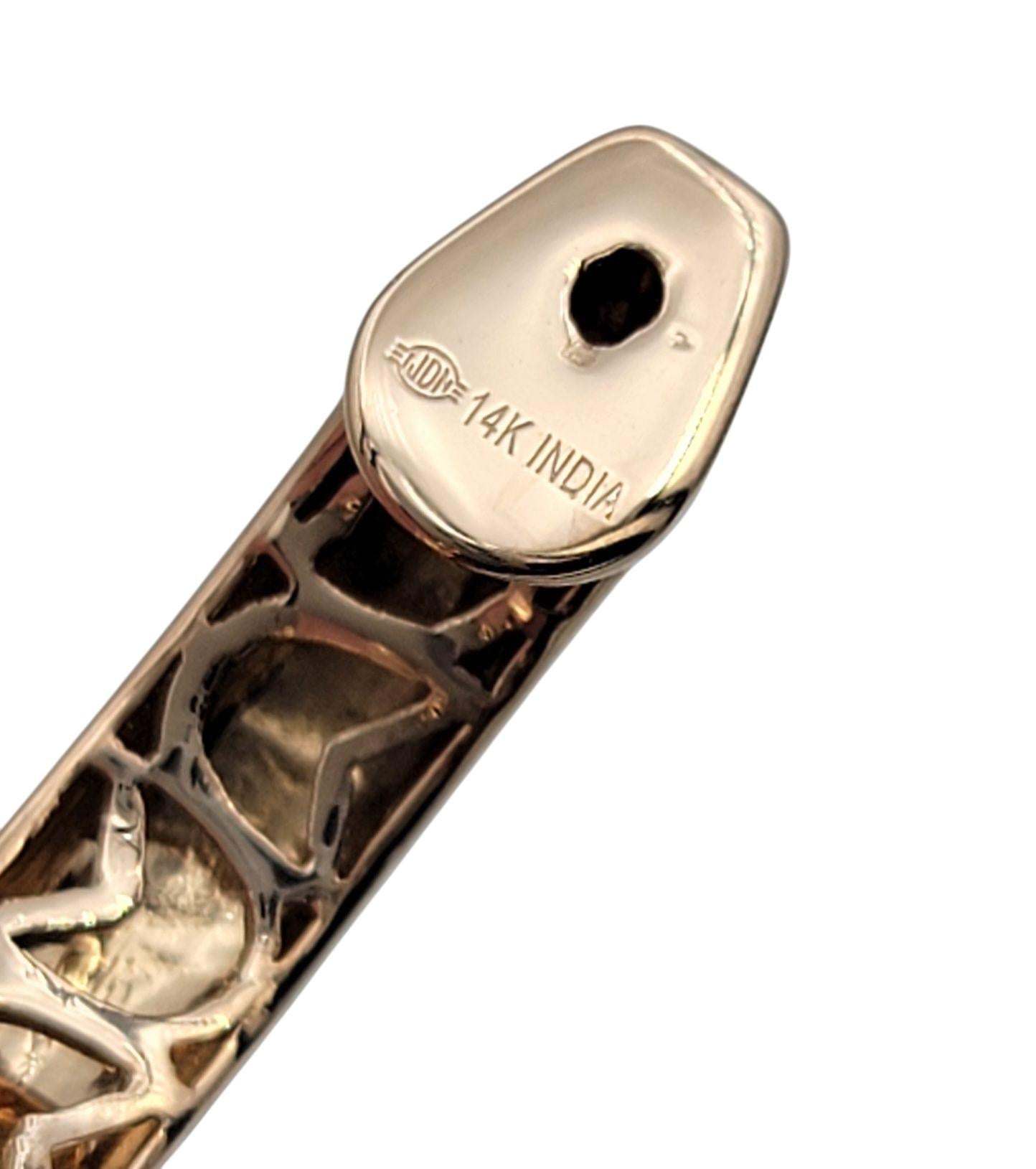 Pendientes de aro adornados con diamantes talla múltiple de 2,00 quilates totales en oro rosa de 14 quilates en venta 1
