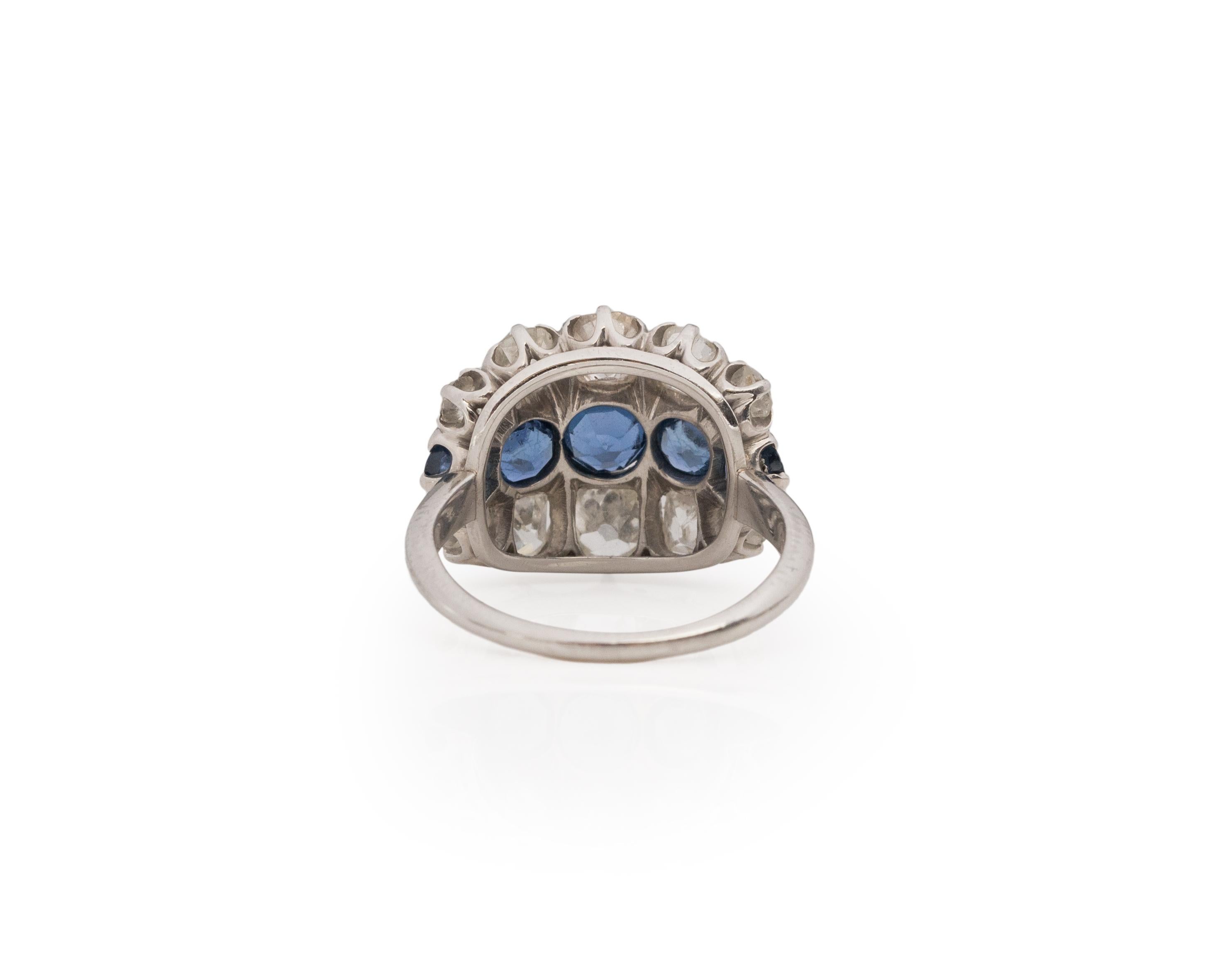 2.00 Carat Total Weight Art Deco Diamond Platinum Engagement Ring In Good Condition For Sale In Atlanta, GA